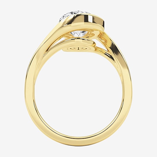 Grown Gorgeous (F / Vs2) Womens 2 1/4 CT. Lab Grown White Diamond 14K Gold Oval Solitaire Engagement Ring