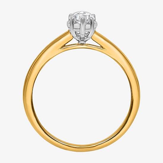 (I / Si2) Womens 1 CT. Lab Grown White Diamond Sterling Silver Marquise Solitaire Engagement Ring