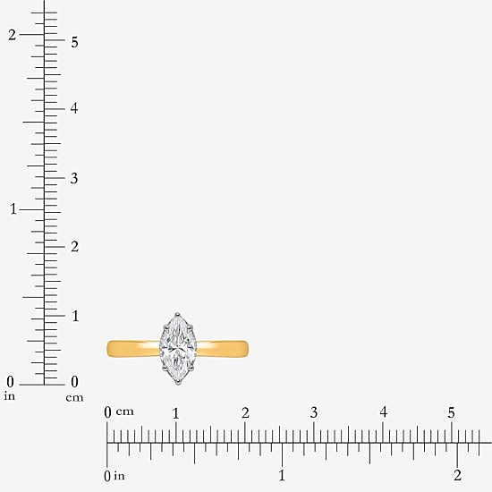 (I / Si2) Womens 1 CT. Lab Grown White Diamond Sterling Silver Marquise Solitaire Engagement Ring