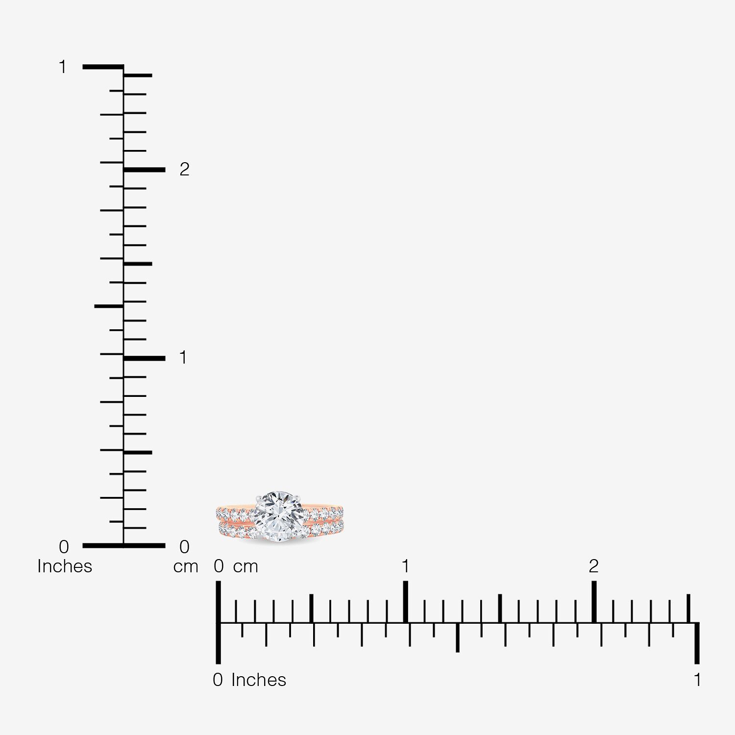 Signature By Modern Bride (H-I / Si1-Si2) Womens 2 CT. T.W. Lab Grown White Diamond 14K Gold Round Bridal Set