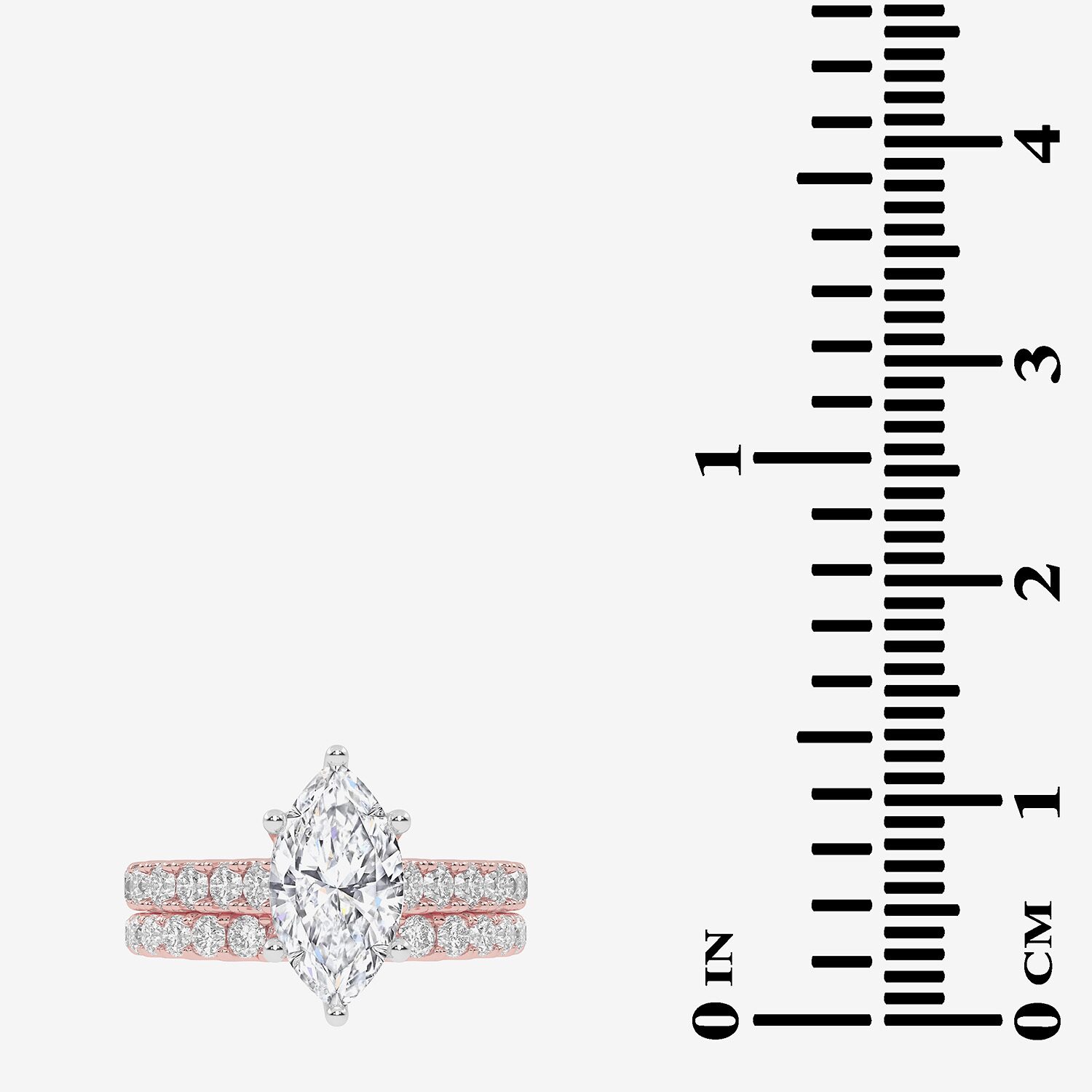 Signature By Modern Bride (G-H / Vs2-Si1) Womens 2 1/2 CT. T.W. Lab Grown White Diamond 14K Gold Marquise Side Stone Bridal Set
