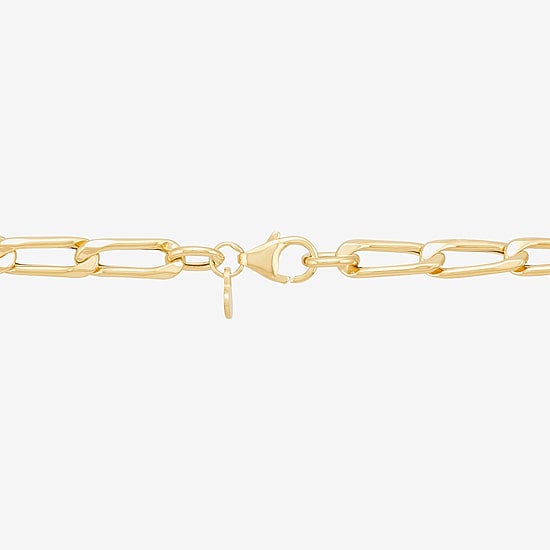 Made in Italy Unisex Adult 10K Gold 18 Inch Link Chain Necklace