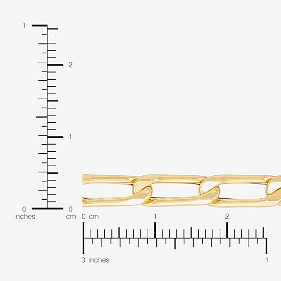 Made in Italy Unisex Adult 10K Gold 18 Inch Link Chain Necklace