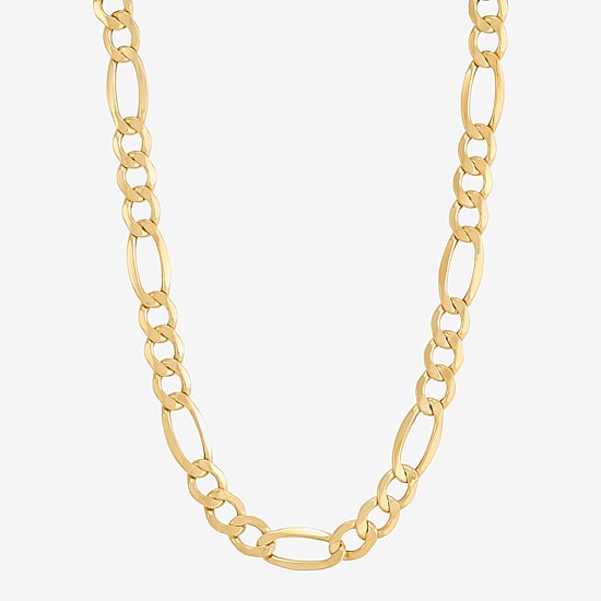 Made in Italy Mens 10K Gold 20 Inch Figaro Chain Necklace