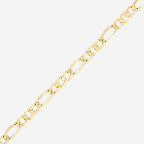 Made in Italy Mens 10K Gold 20 Inch Figaro Chain Necklace