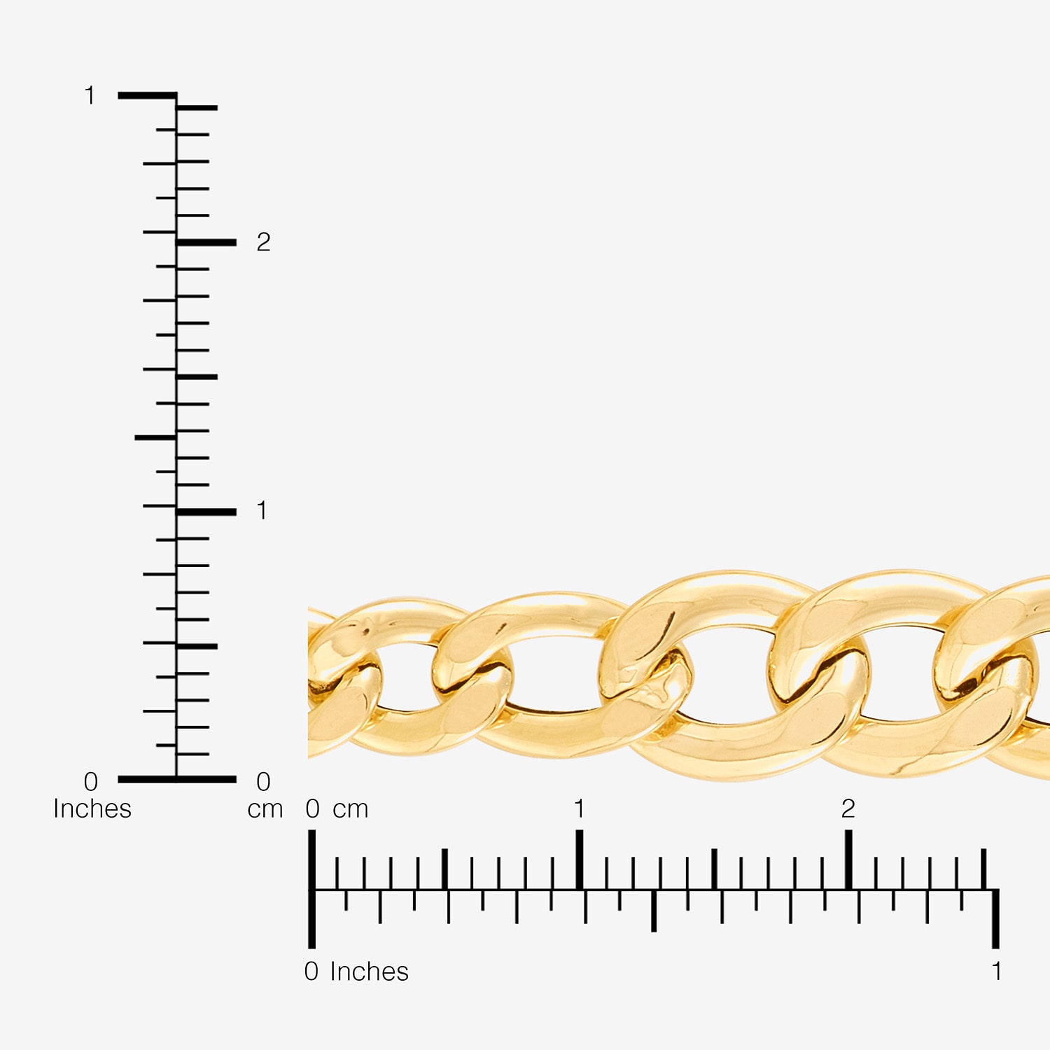 Made in Italy Womens 10K Gold 18 Inch Curb Chain Necklace