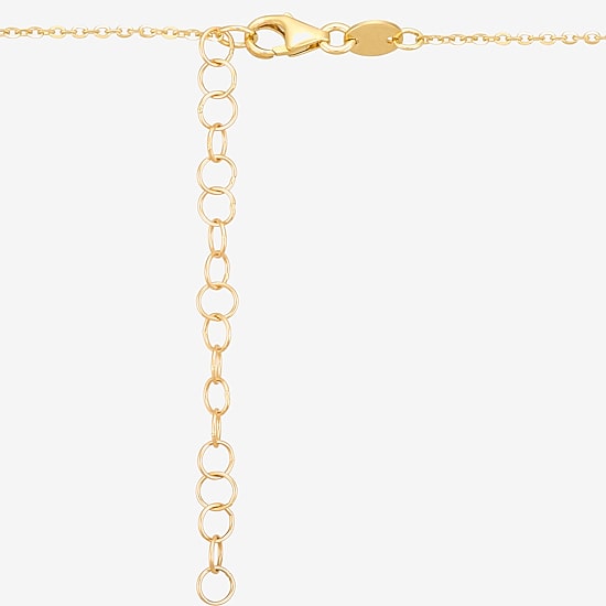Made in Italy Womens 10K Gold Ball 16 Inch Pendant Necklace