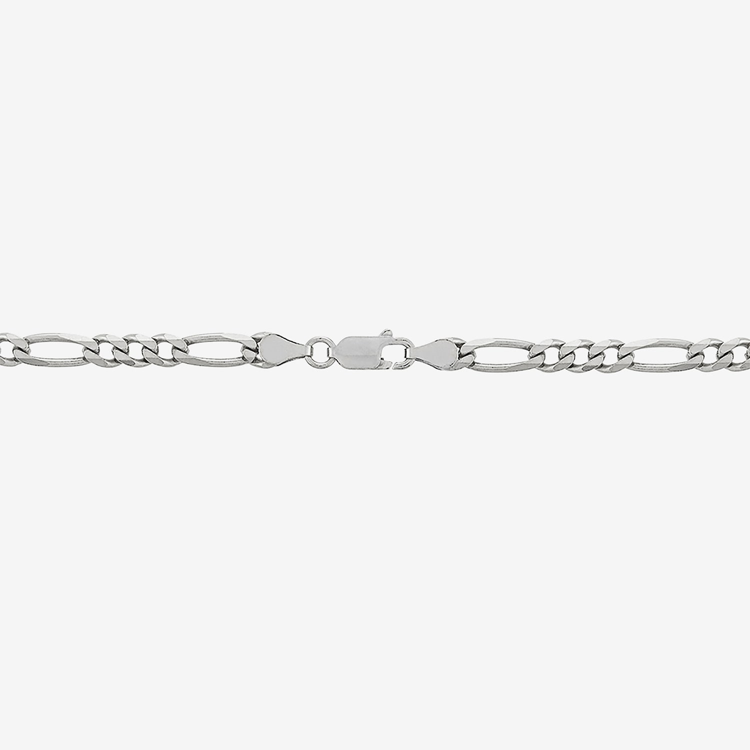 Made in Italy Womens Sterling Silver Inch Figaro Chain Necklace