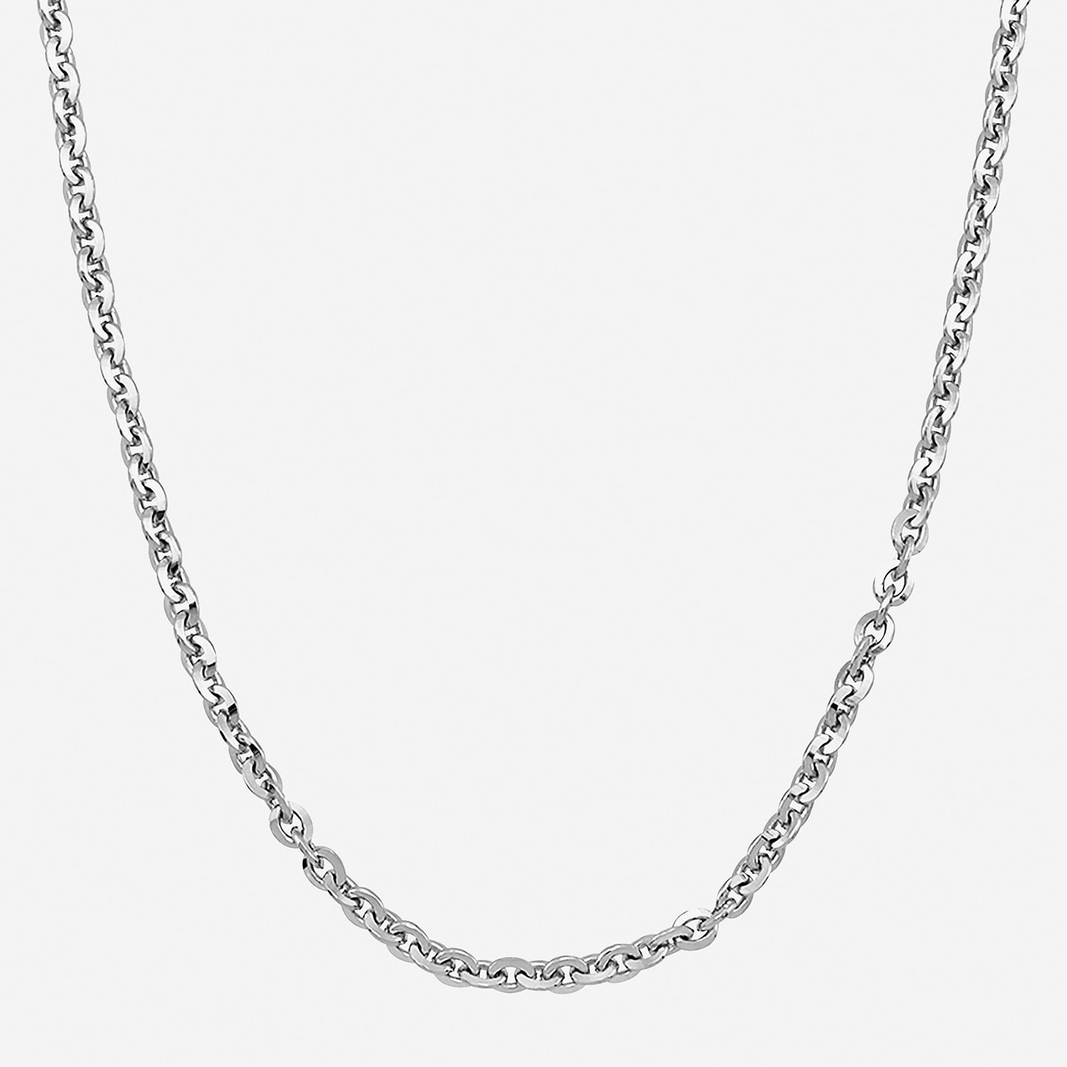 Made in Italy Unisex Adult Sterling Silver 20 Inch Cable Chain Necklace