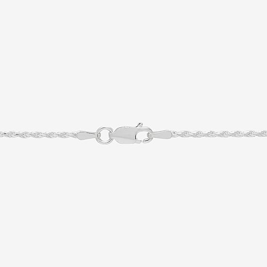 Made in Italy Womens Sterling Silver 20 Inch Rope Chain Necklace