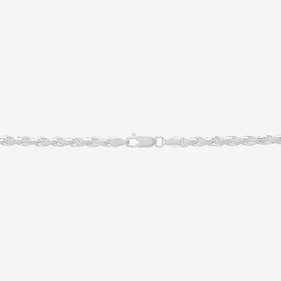 Made in Italy Unisex Adult Sterling Silver 22 Inch Rope Chain Necklace