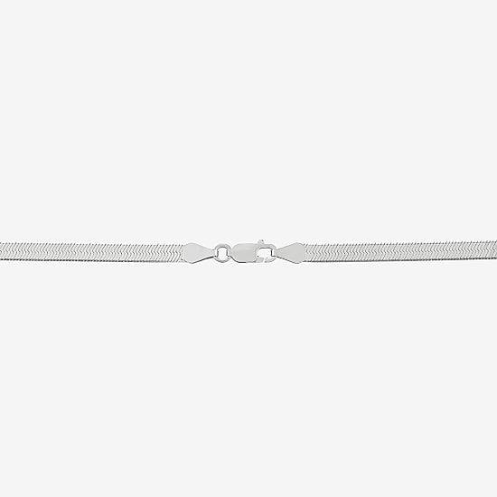 Made in Italy Womens Sterling Silver 20 Inch Herringbone Chain Necklace