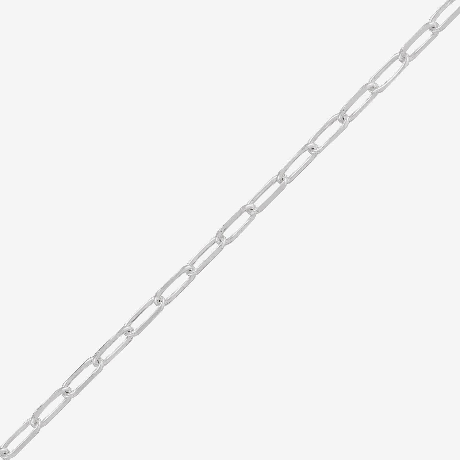 Made in Italy Womens Sterling Silver Inch Paperclip Chain Necklace