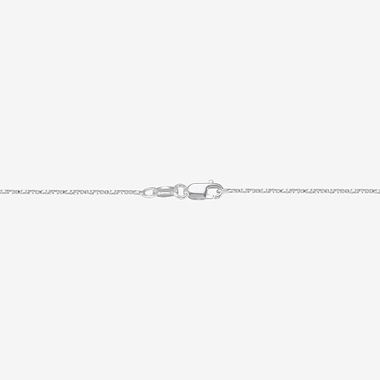 Made in Italy Womens Sterling Silver 22 Inch Box Chain Necklace