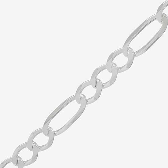 Made in Italy Womens Sterling Silver 22 Inch Figaro Chain Necklace