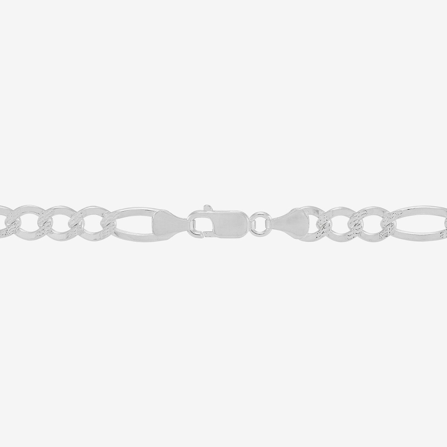 Made in Italy Womens Sterling Silver Inch Figaro Chain Necklace