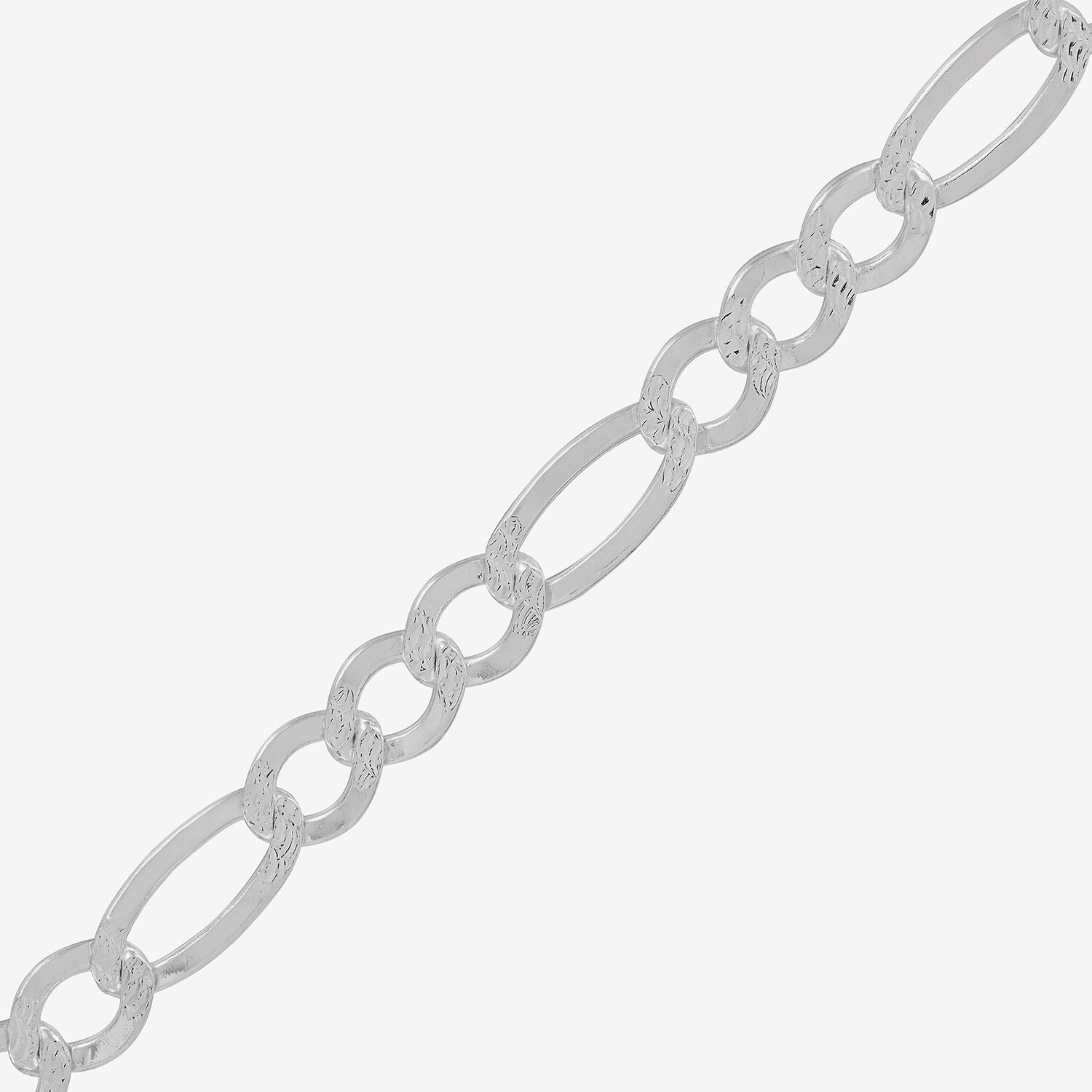 Made in Italy Womens Sterling Silver Inch Figaro Chain Necklace