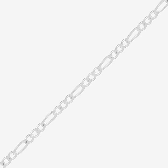 Made in Italy Womens Sterling Silver 22 Inch Figaro Chain Necklace