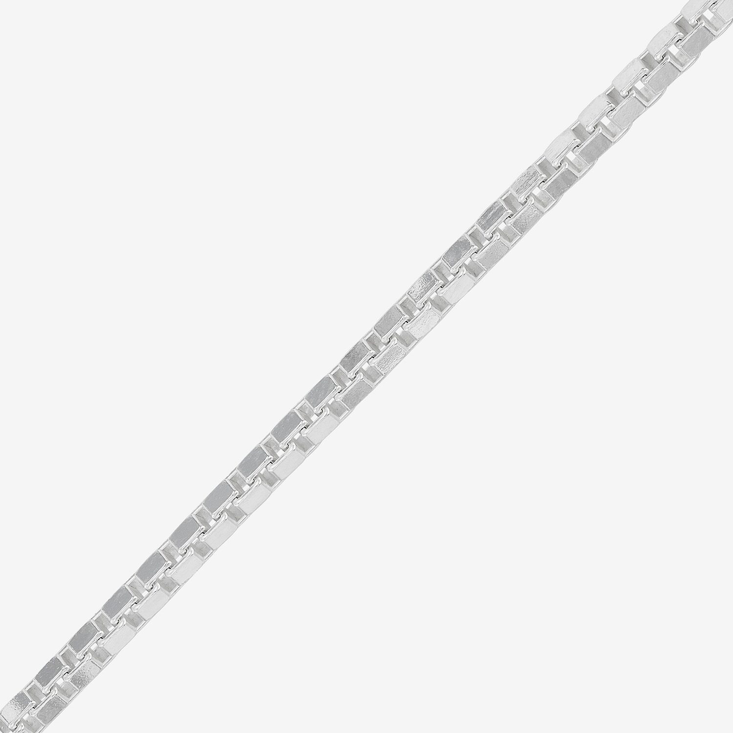 Made in Italy Unisex Adult Sterling Silver Inch Box Chain Necklace