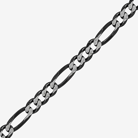 Made in Italy Womens Sterling Silver 20 Inch Figaro Chain Necklace