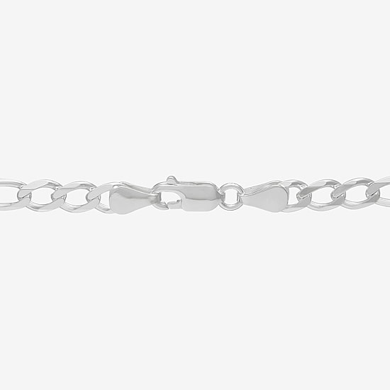Made in Italy Womens Sterling Silver 20 Inch Figaro Chain Necklace