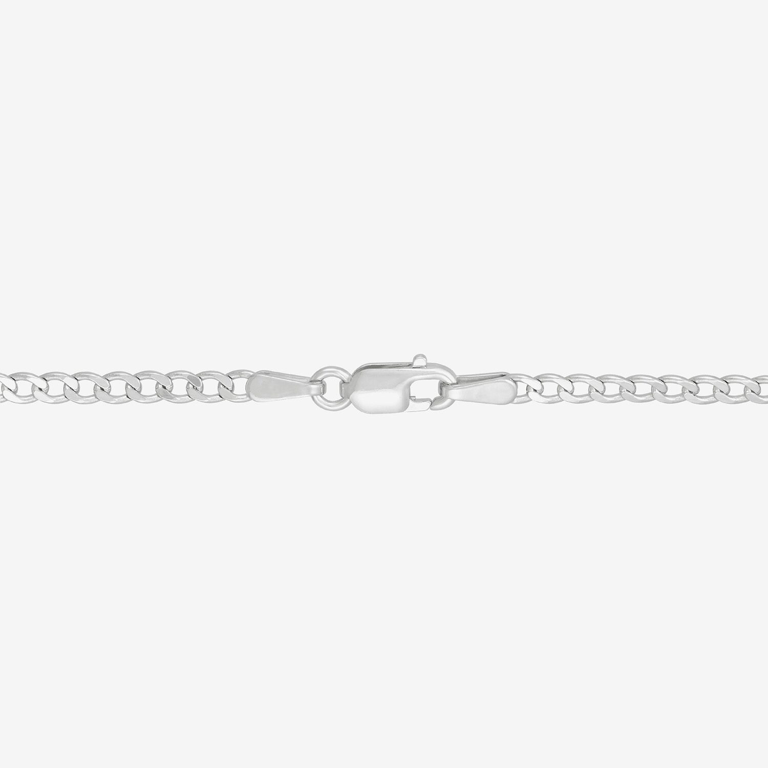 Made in Italy Womens Sterling Silver Inch Curb Chain Necklace