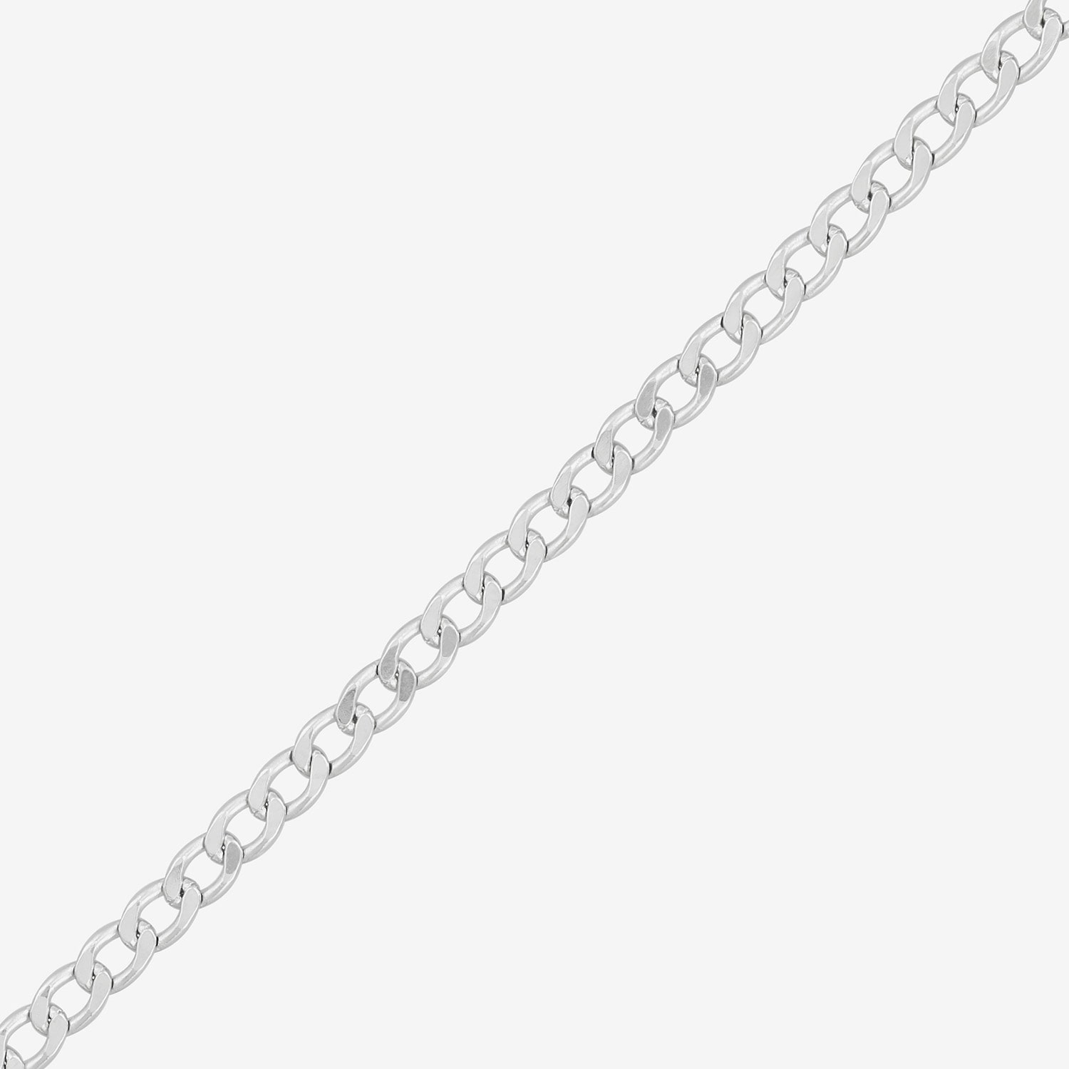 Made in Italy Womens Sterling Silver Inch Curb Chain Necklace