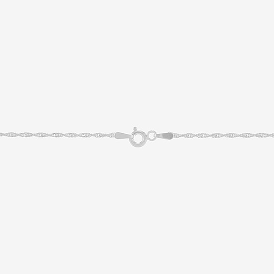 Made in Italy Womens Sterling Silver 22 Inch Singapore Chain Necklace