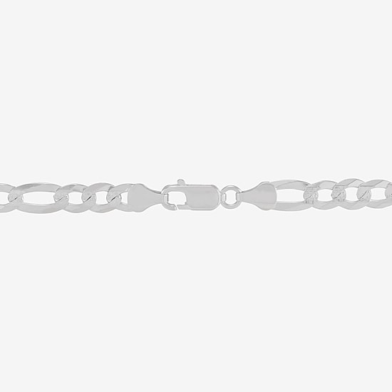 Made in Italy Womens Sterling Silver 24 Inch Figaro Chain Necklace