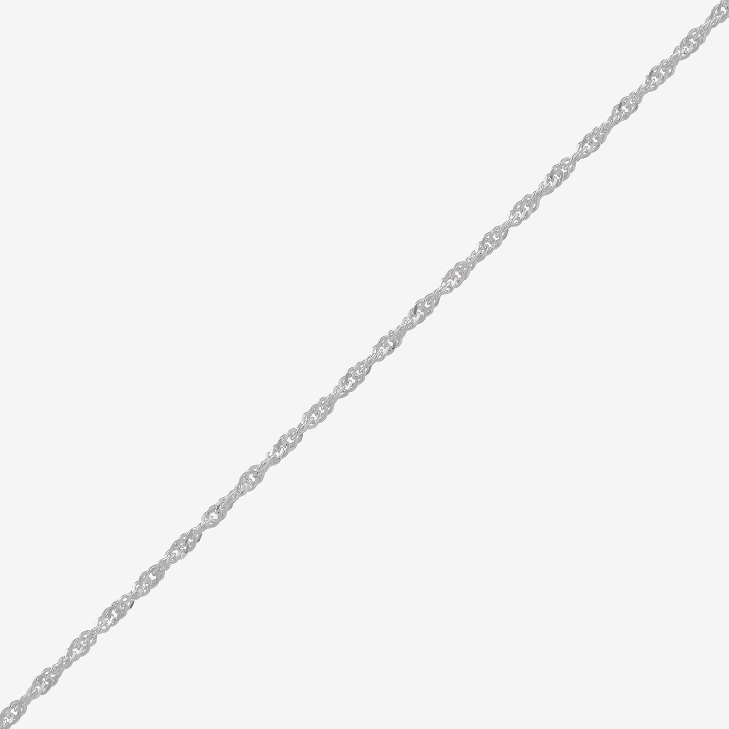 Made in Italy Womens Sterling Silver Inch Singapore Chain Necklace