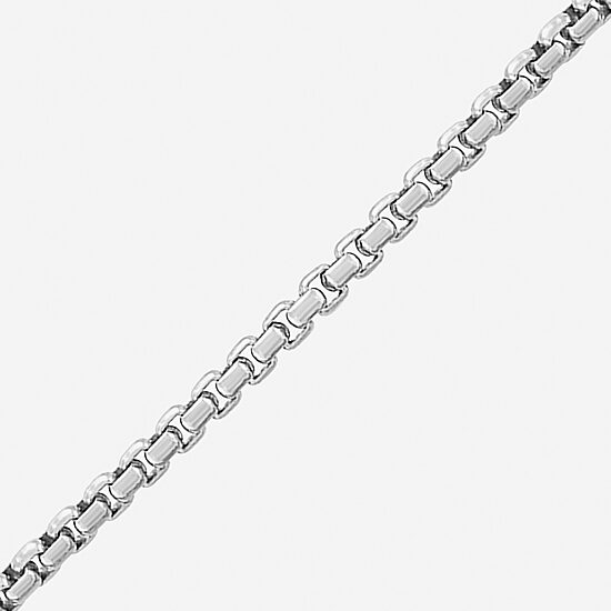 Made in Italy Unisex Adult Sterling Silver 24 Inch Box Chain Necklace