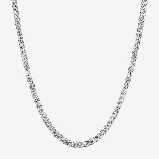 Made in Italy Unisex Adult Sterling Silver 20 Inch Wheat Chain Necklace
