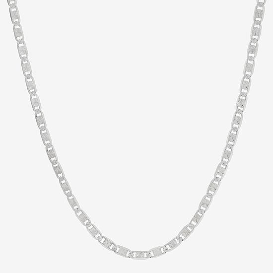 Made in Italy Womens Sterling Silver 20 Inch Valentino Chain Necklace