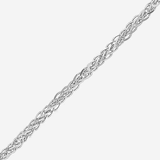 Made in Italy Unisex Adult Sterling Silver 22 Inch Wheat Chain Necklace