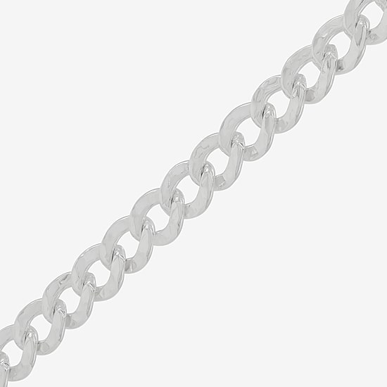 Made in Italy Womens Sterling Silver 22 Inch Curb Chain Necklace
