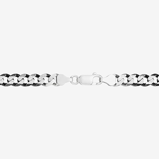 Made in Italy Womens Sterling Silver 22 Inch Curb Chain Necklace