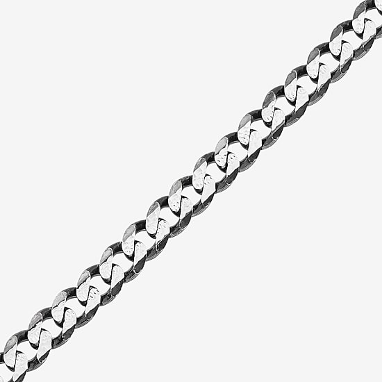 Made in Italy Womens Sterling Silver 22 Inch Curb Chain Necklace