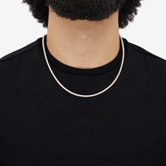 Made in Italy Mens Sterling Silver 18 Inch Snake Chain Necklace
