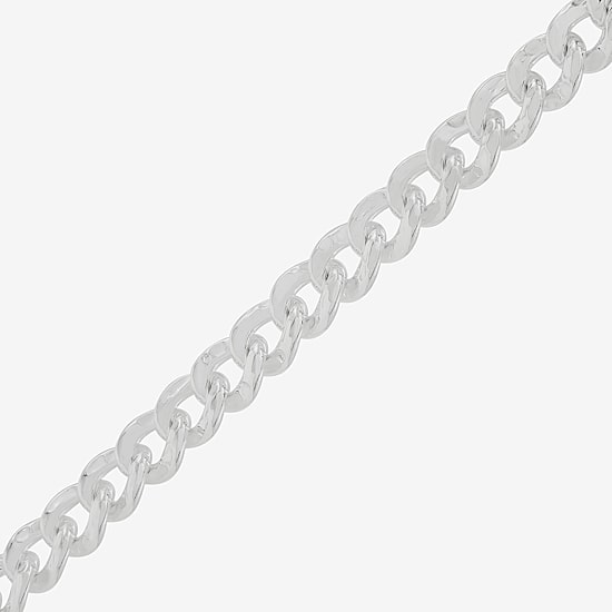 Made in Italy Womens Sterling Silver 24 Inch Curb Chain Necklace