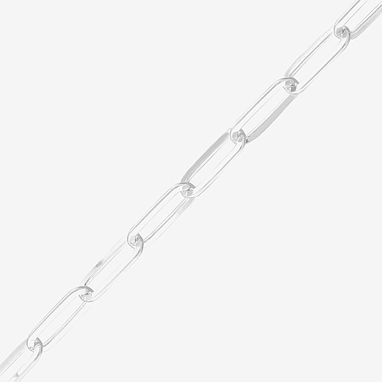 Made in Italy Womens Sterling Silver 22 Inch Paperclip Chain Necklace