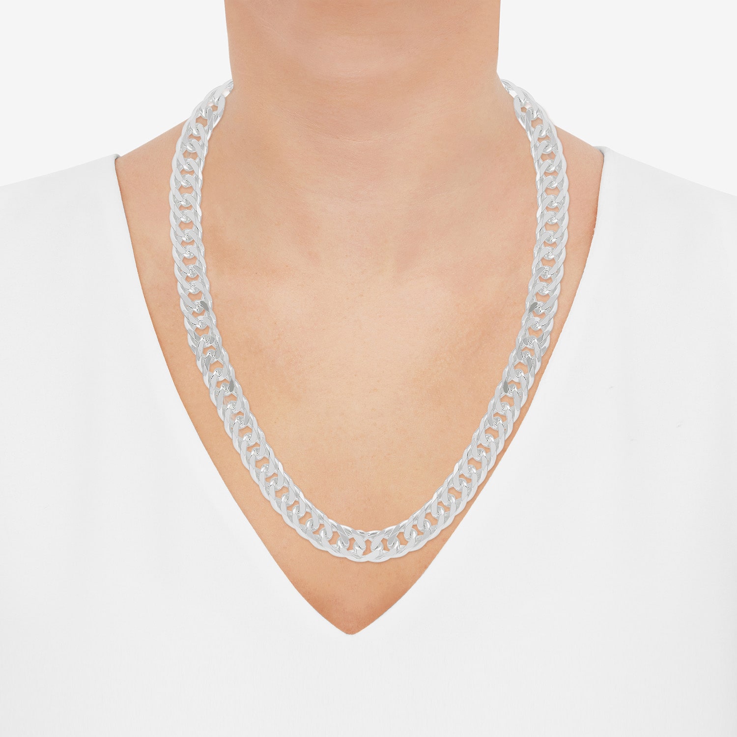Made in Italy Unisex Adult Sterling Silver 24 Inch Cuban Chain Necklace