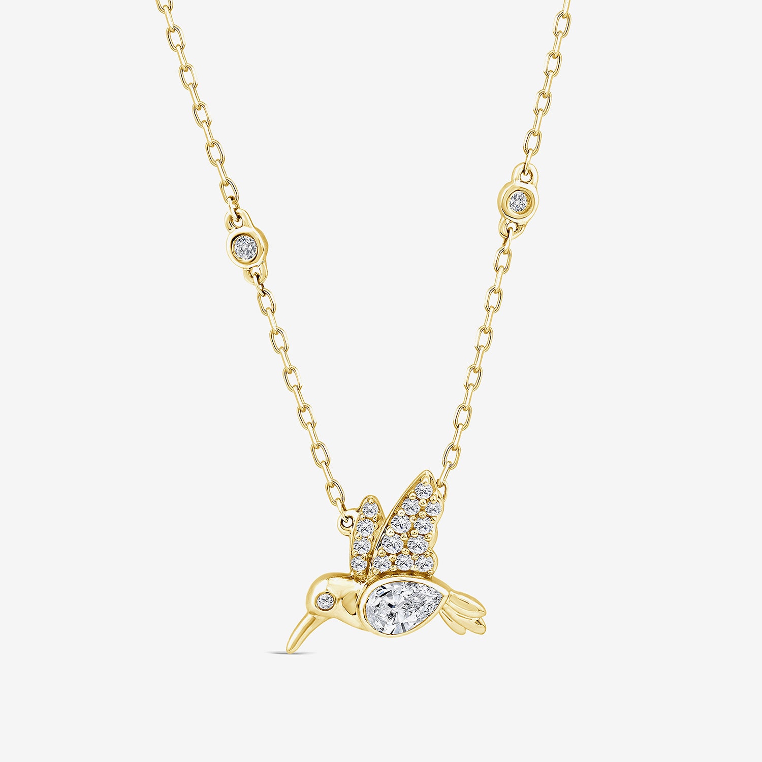 (F / Si1) Womens 1/4 CT. T.W. Lab Grown White Diamond 14K Gold Over Silver 18 Inch Pendant Necklace