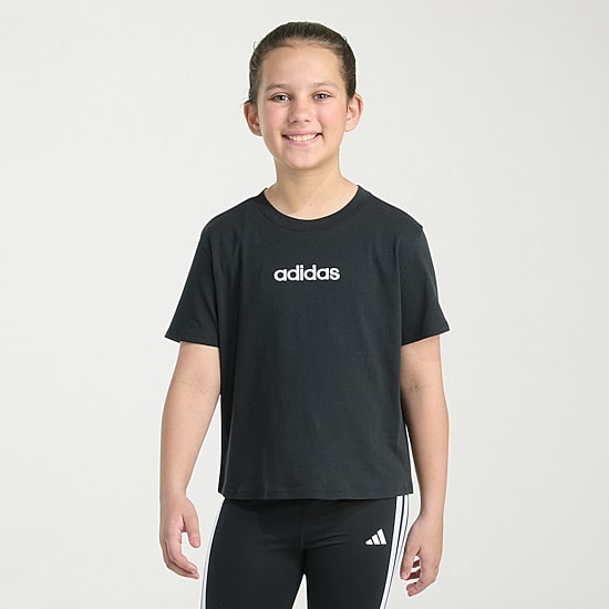 adidas Big Kid Girls Crew Neck Short Sleeve Regular Fit Graphic T-Shirt