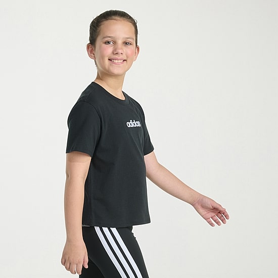 adidas Big Kid Girls Crew Neck Short Sleeve Regular Fit Graphic T-Shirt
