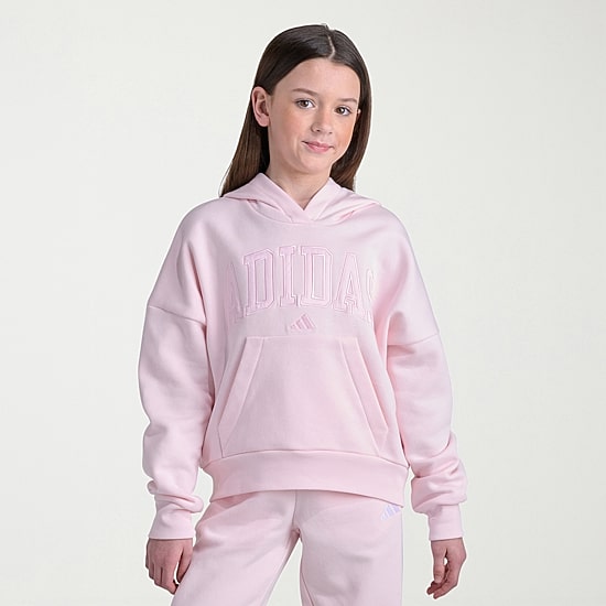 adidas Big Kid Girls Long Sleeve Fleece Active Hoodie