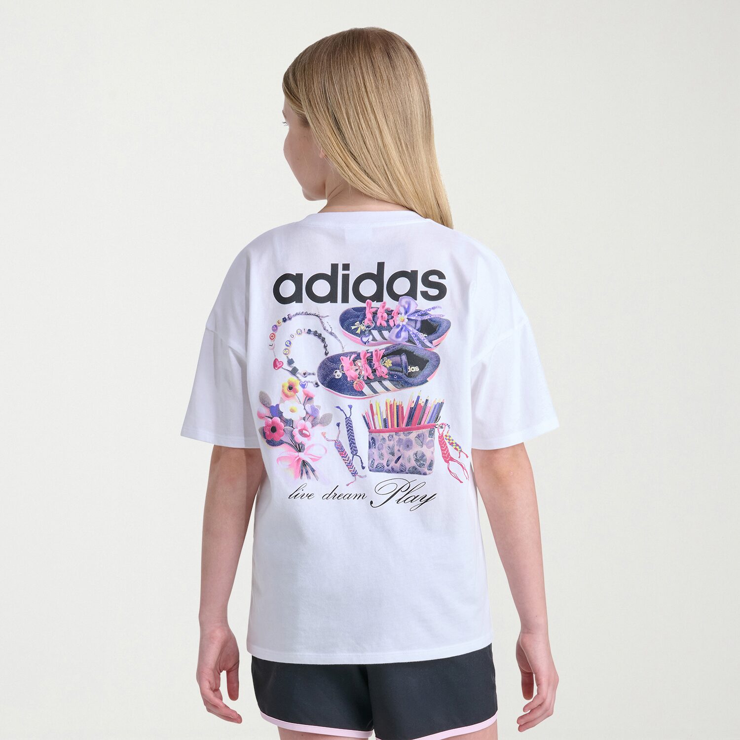 adidas Big Kid Girls Crew Neck Short Sleeve Active T-Shirt