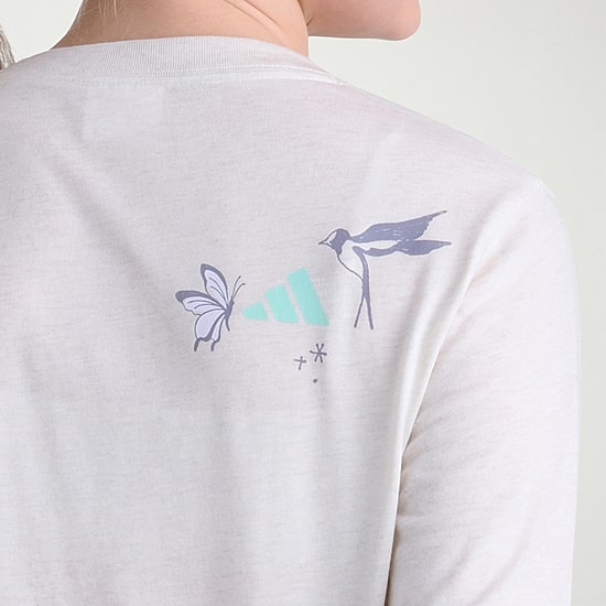 adidas Big Kid Girls Crew Neck Long Sleeve Active T-Shirt