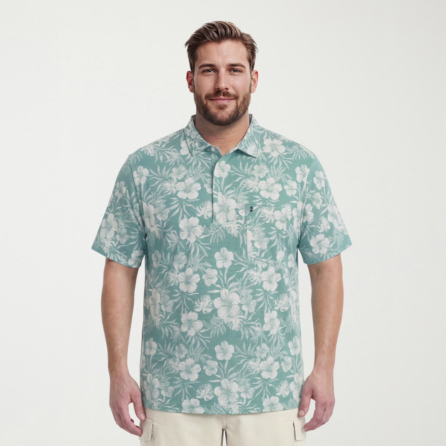 IZOD Sunshield Performance Big and Tall Mens Classic Fit Short Sleeve Polo Shirt