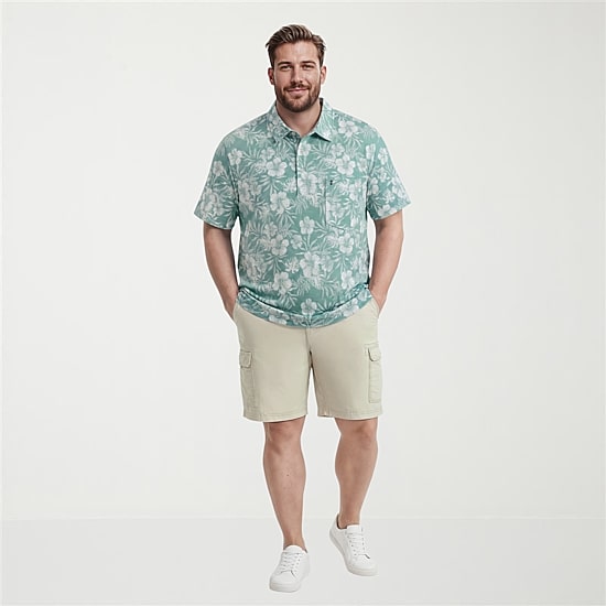 IZOD Sunshield Performance Big and Tall Mens Classic Fit Short Sleeve Polo Shirt