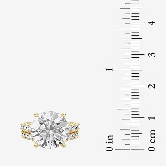 Grown Gorgeous (F / Vs2) Womens 8 1/4 Ct. T.W. Lab Grown White Diamond 14K Gold Round Side Stone Bridal Set